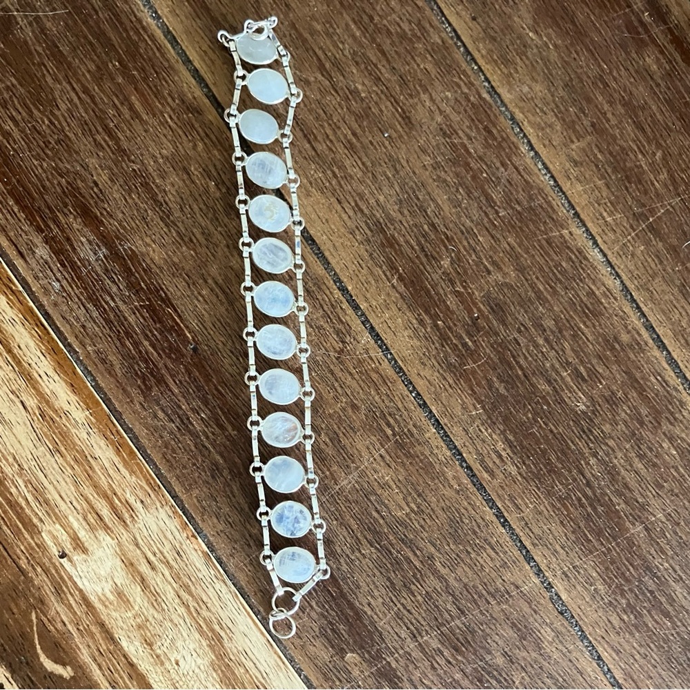 Beautiful Moonstone and Sterling bracelet